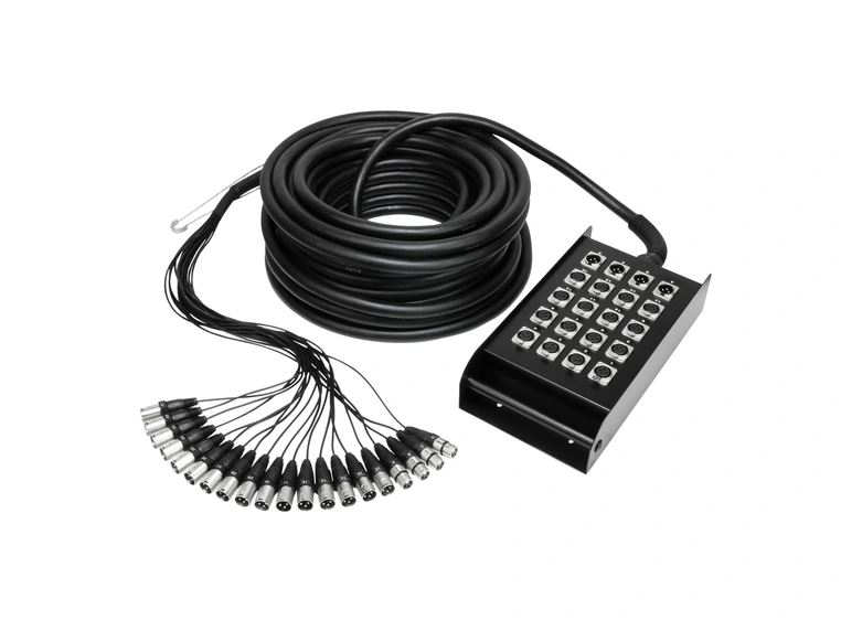 Stageboks 16/4, Metalboks med håndtak, 15m 